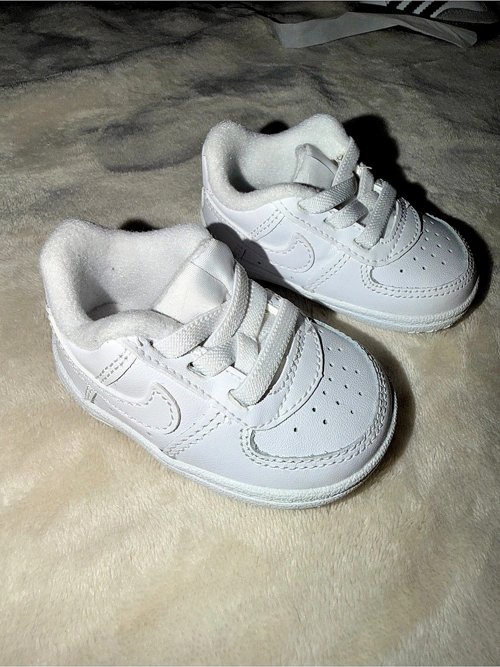 Nike Force 1 Crib Baby Bootie White Sneakers